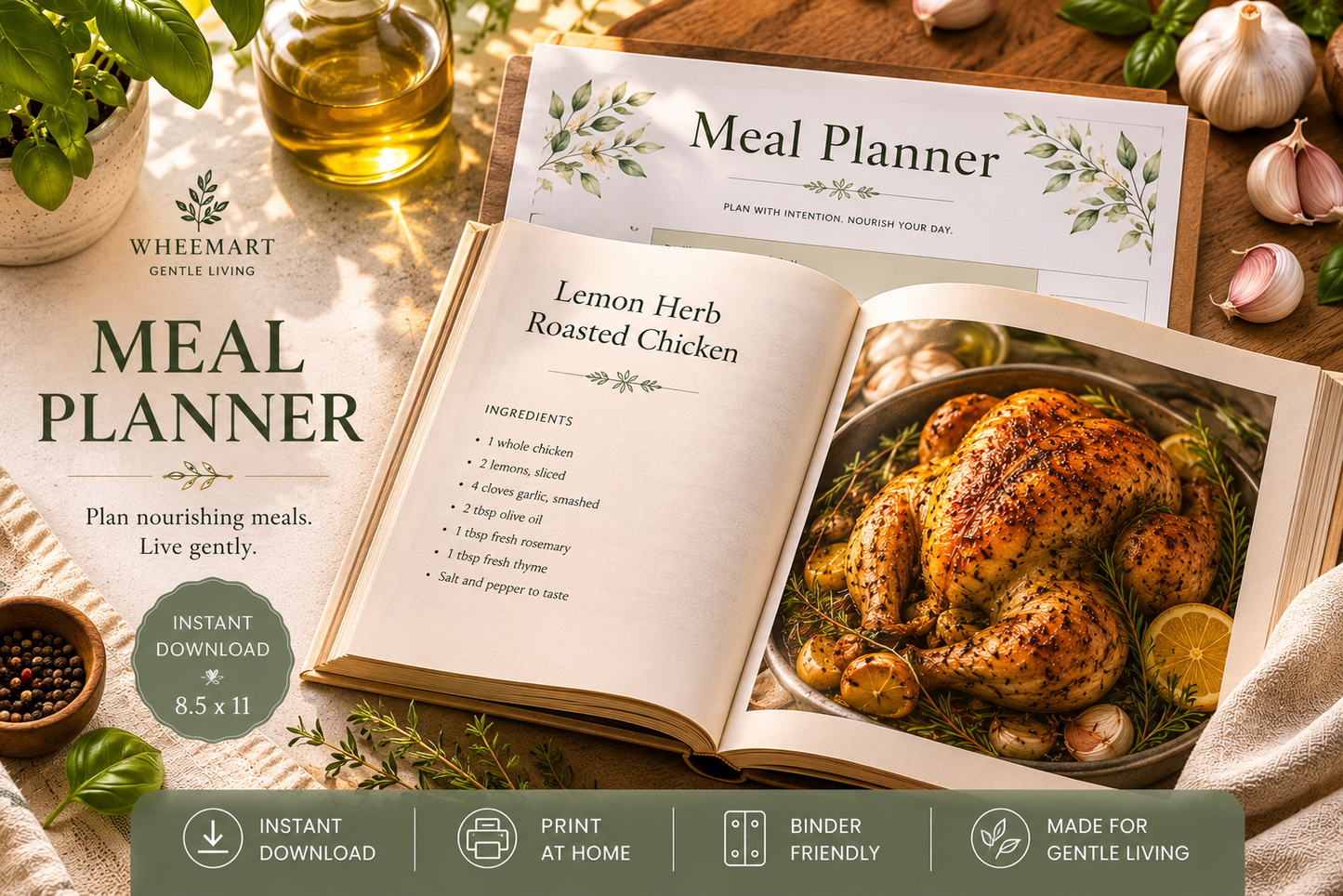 Meal Planner – Elegant Weekly Meal Planning Printable