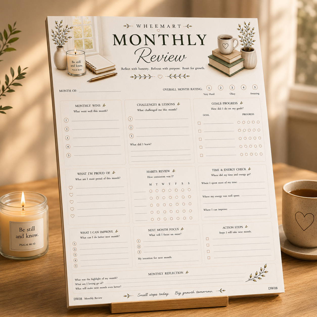 Monthly Review Printable | Reflect & Reset Your Month