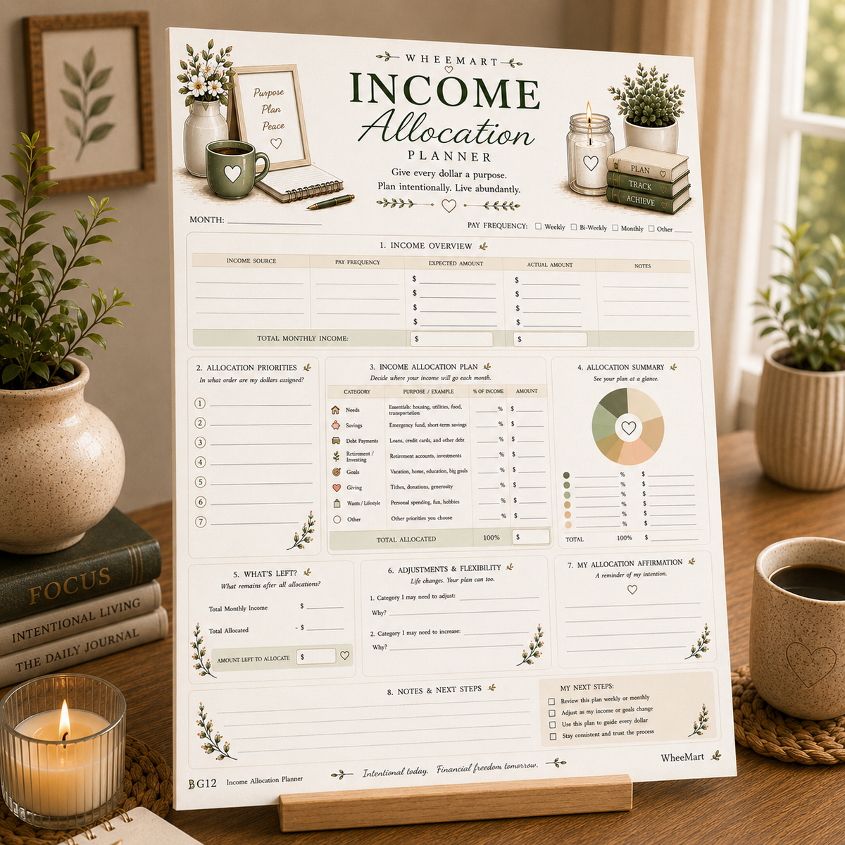 Income Allocation Planner Printable | Give Every Dollar a Purpose