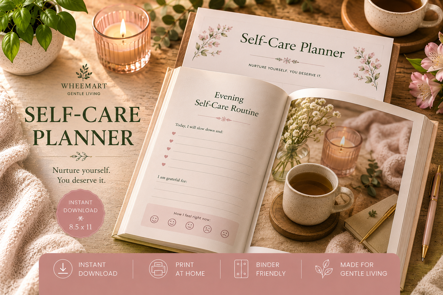 Self-Care Planner – Elegant Self-Care & Wellness Printable