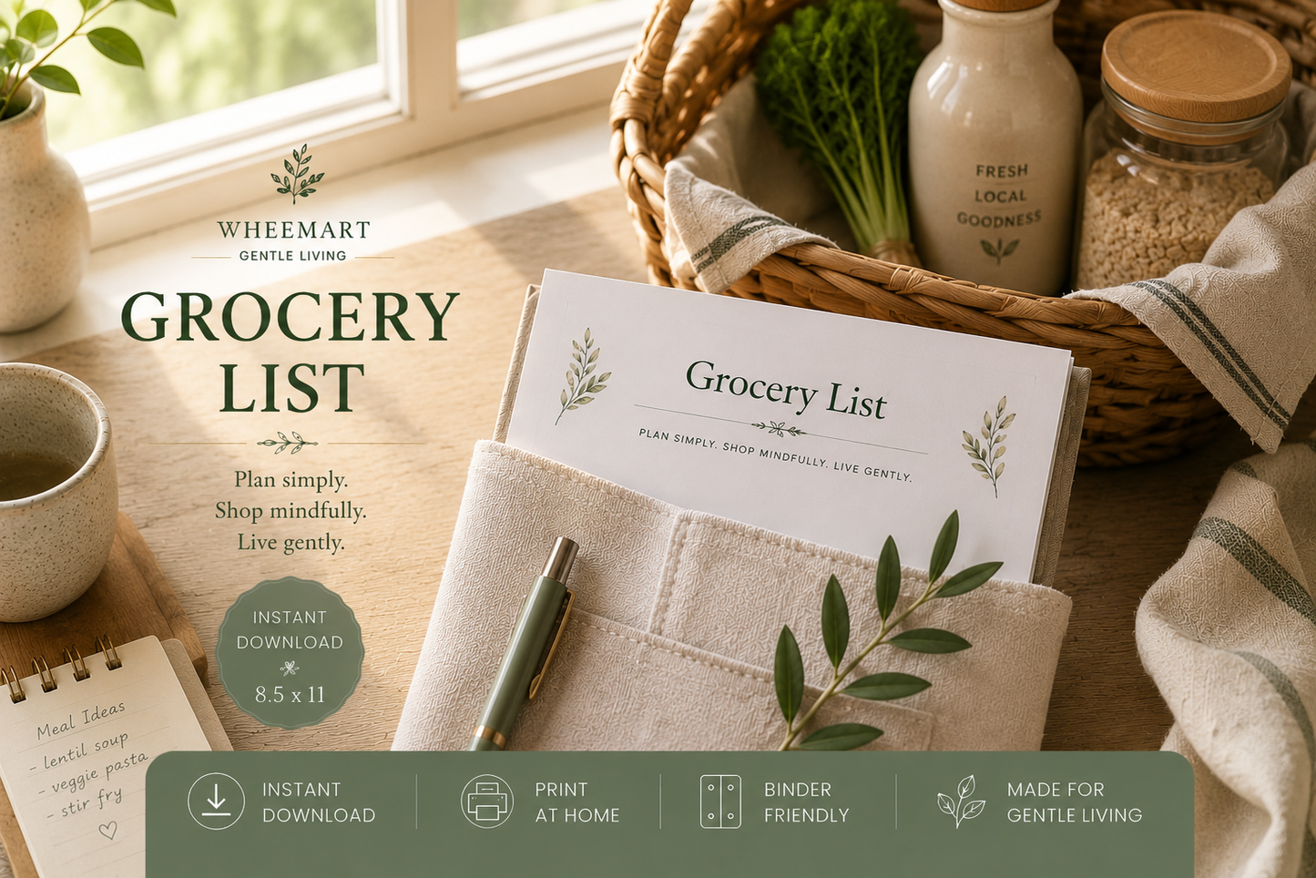 WheeMart Grocery List Printable | Elegant Shopping Planner