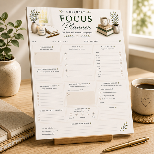 Focus Planner Printable | Daily Focus & Productivity