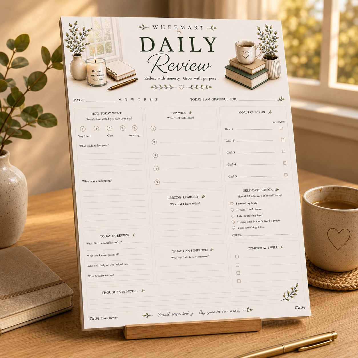 Daily Review Printable | Reflect & Grow Each Day
