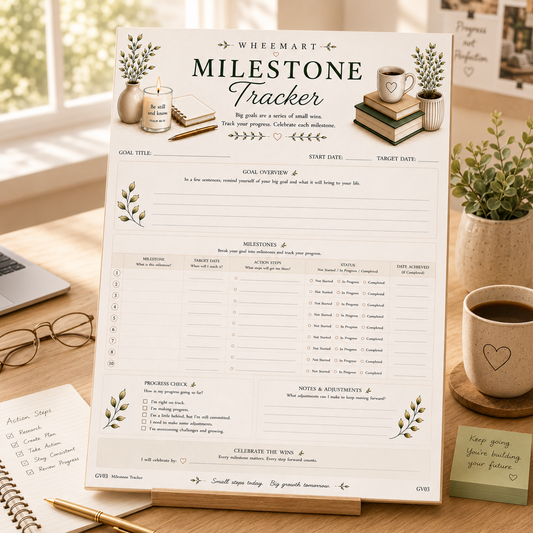 Milestone Tracker Printable | Track Goal Progress
