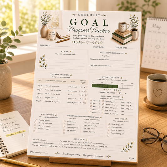 Goal Progress Tracker Printable | Stay Consistent