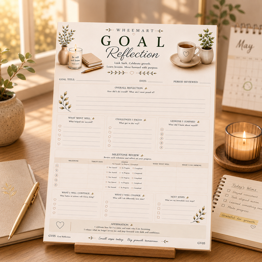 Goal Reflection Printable | Review & Celebrate Growth