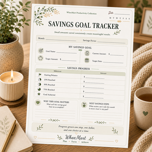 Savings Goal Tracker | Savings Milestone Tracking Page
