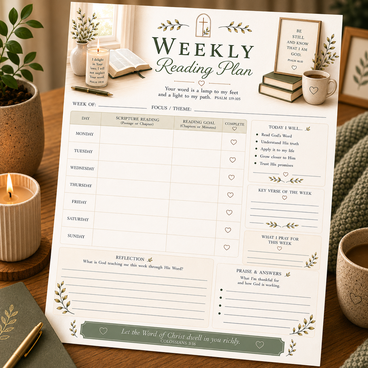 Weekly Reading Plan