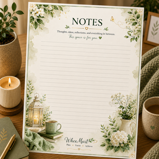 Notes Page Printable | Wellness Collection Notes Page